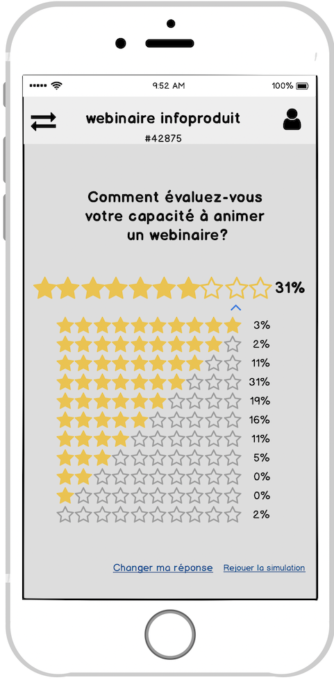 Le sondage en temps réel lors d'un wébinaire est facile avec Squoll.com